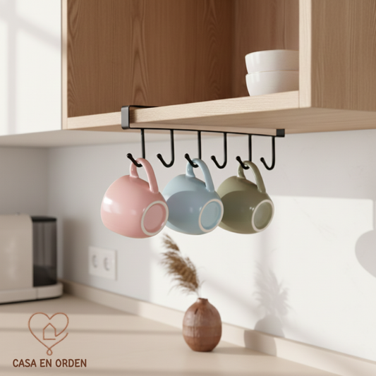 Perchero de 6 Ganchos de Metal
