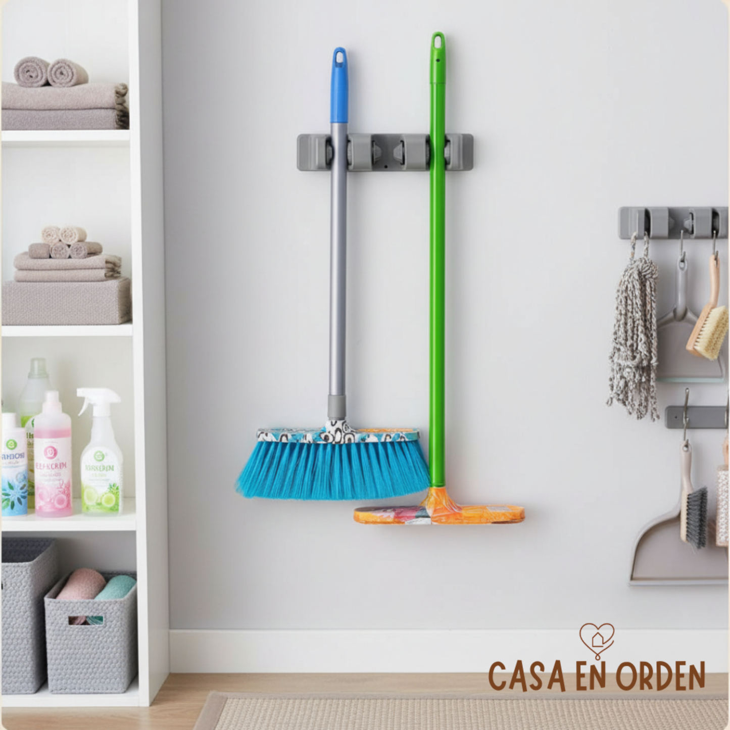 Escobero Soporte Porta Elementos