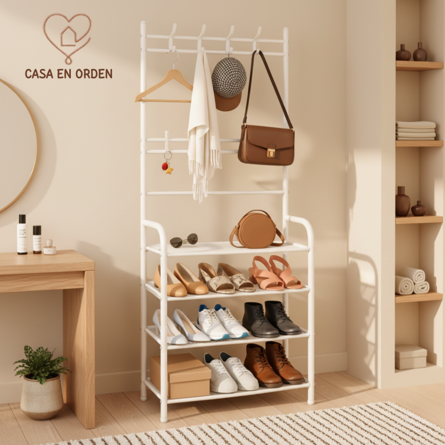 Organizador de Zapatos Perchero Metálico