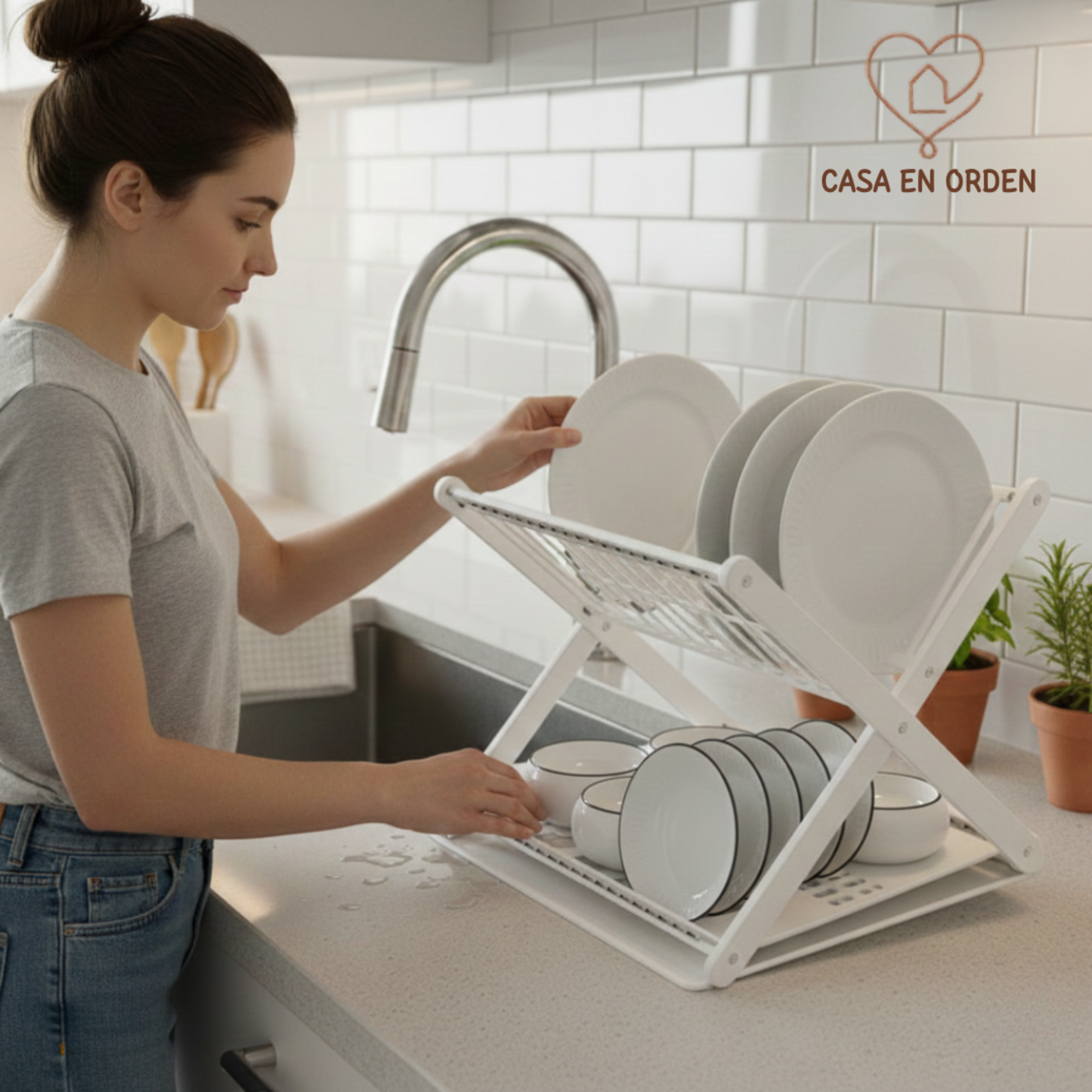 Escurridor de Platos Plegable