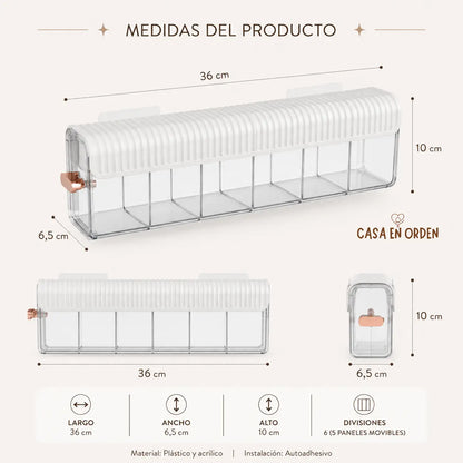 Multiorganizador Deslizable Autoadhesivo