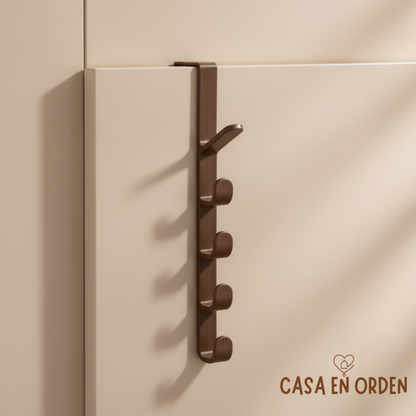 Perchero Colgante Marrón para Puerta