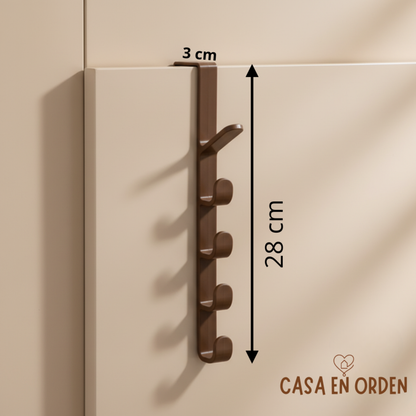 Perchero Colgante Marrón para Puerta