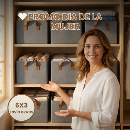 6 Organizadores al Precio de 3 – Día de la Mujer (3 Grandes 47x26x20 + 3 Chicos 40x20x16)