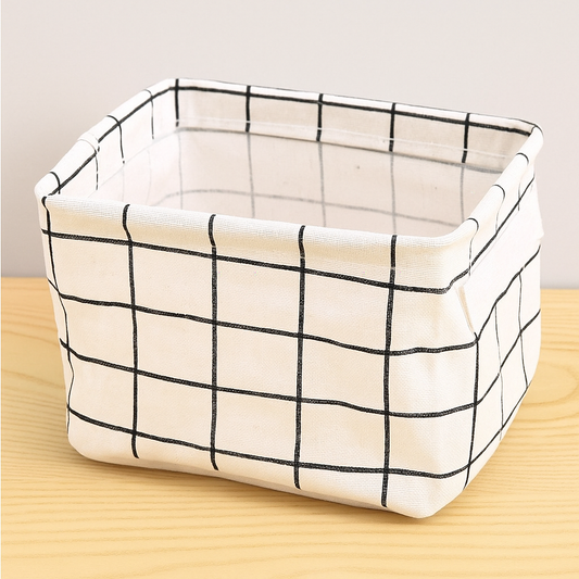 Organizador Canasto Plegable de Tela Blanco