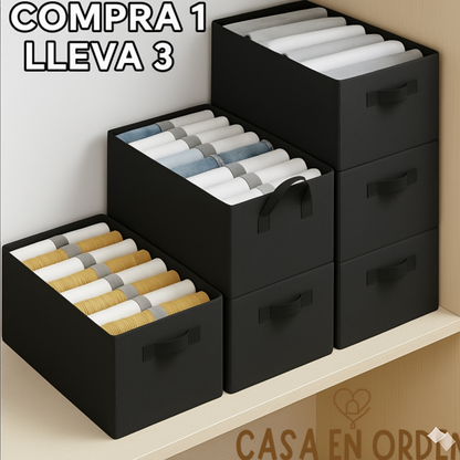 Organizadores de Ropa Plegables (Comprá 1 y lleváte 3) + Ebook + Perfumero de regalo