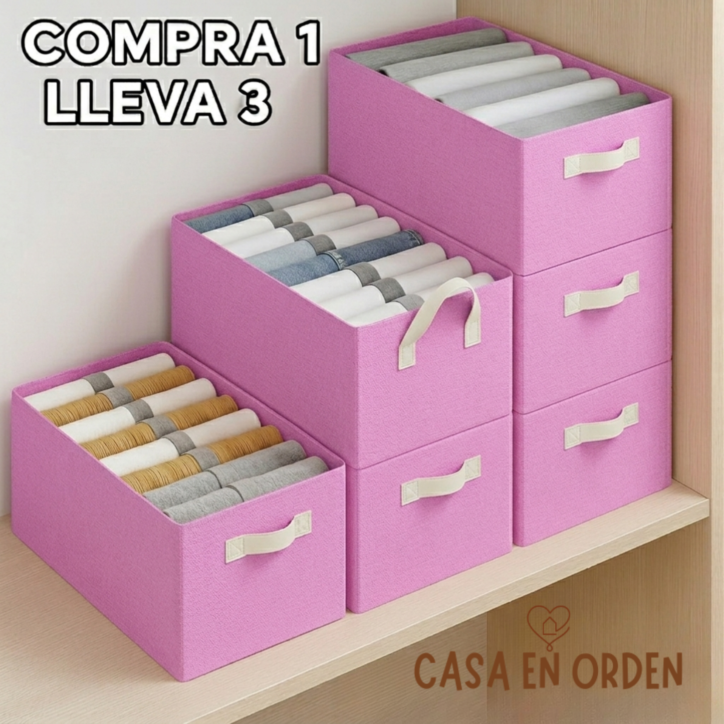 Organizadores de Ropa Plegables (Comprá 1 y lleváte 3)