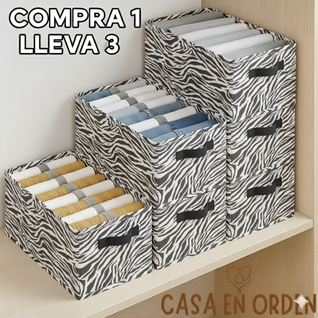 Organizadores de Ropa Plegables (Comprá 1 y lleváte 3) + Ebook + Perfumero de regalo
