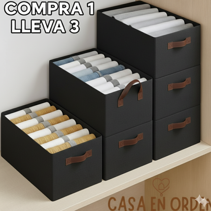 Organizadores de Ropa Plegables (Comprá 1 y lleváte 3) + Ebook + Perfumero de regalo