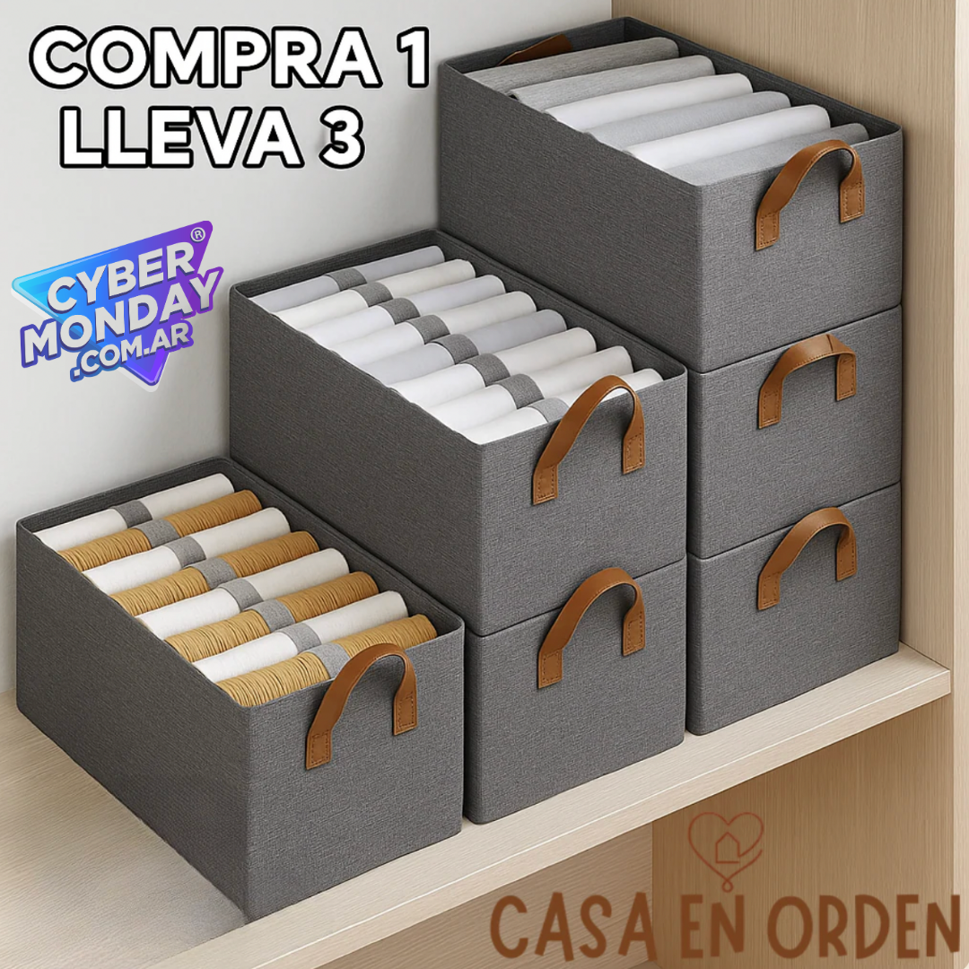 Organizadores de Ropa Plegables (Comprá 1 y lleváte 3) + Ebook + Perfumero de regalo